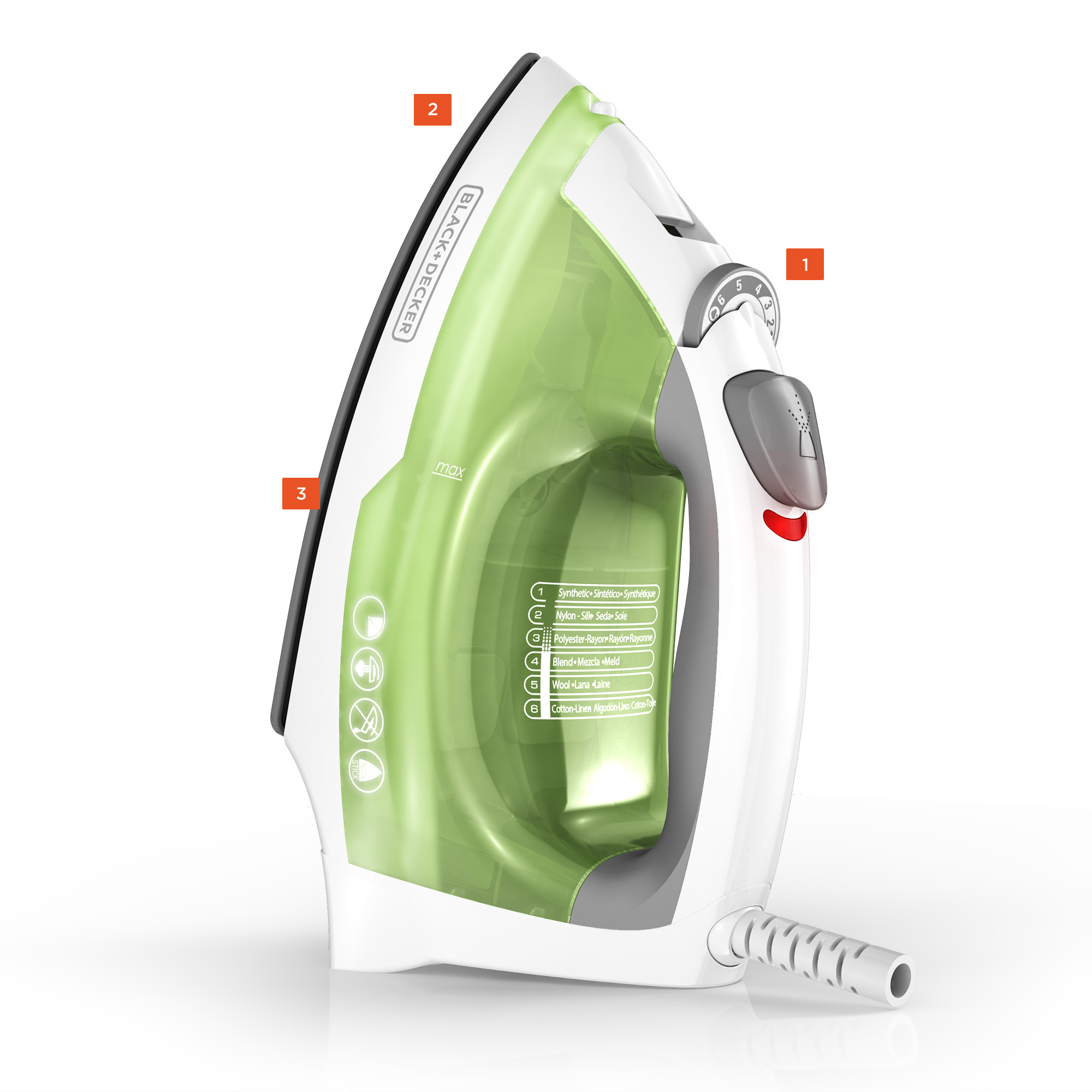 Black and decker compact steam deals iron